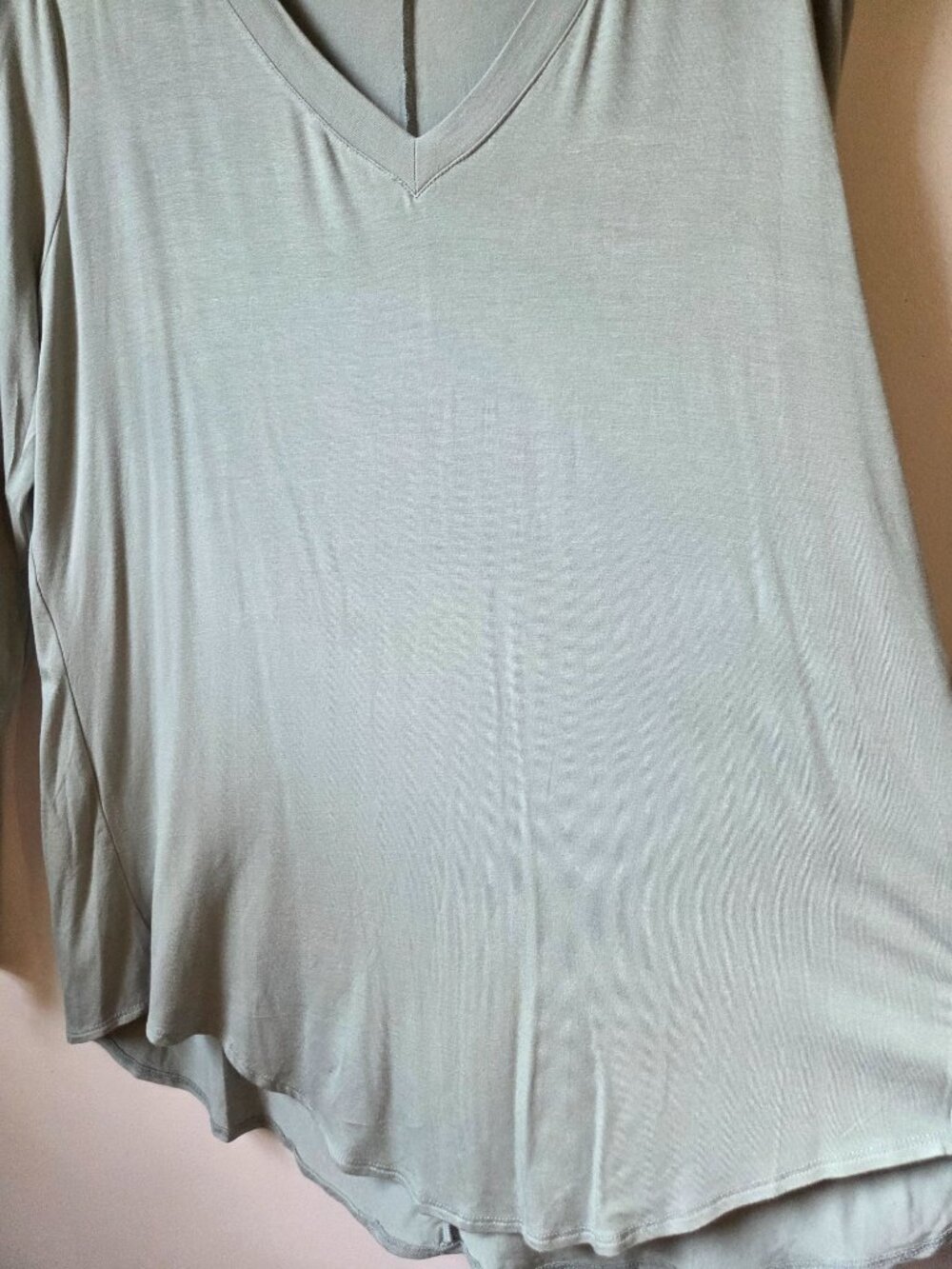 NEVER WORN ZENANA BABY BLUE SUPER SOFT V NECK LONG SLEEVE TEE SIZE XL - Picture 9 of 14